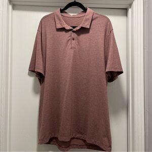 Lululemon Polo Shirt Men’s XL/XXL Red Clay Preppy Golf Performance READ